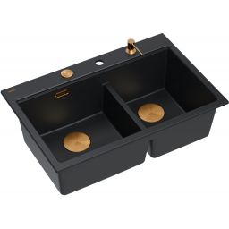 Quadron Marc 120 zlewozmywak GraniteQ 76x50 cm czarny HQC7650U7_PVDC1