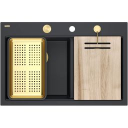 Quadron Marc 120 zlewozmywak GraniteQ 76x50 cm czarny HQC7650U7_PVDG1