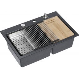 Quadron Marc 120 zlewozmywak GraniteQ 76x50 cm czarny HQC7650U8_BS