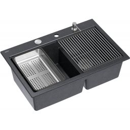Quadron Marc 120 zlewozmywak GraniteQ 76x50 cm czarny HQC7650U8_BS