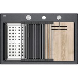 Quadron Marc 120 zlewozmywak GraniteQ 76x50 cm czarny HQC7650U8_BS