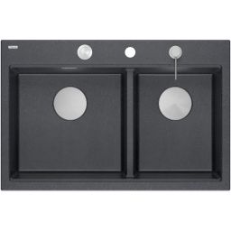 Quadron Marc 120 zlewozmywak GraniteQ 76x50 cm czarny HQC7650U8_BS