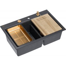 Quadron Marc 120 zlewozmywak GraniteQ 76x50 cm czarny HQC7650U8_PVDC1