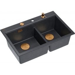 Quadron Marc 120 zlewozmywak GraniteQ 76x50 cm czarny HQC7650U8_PVDC1