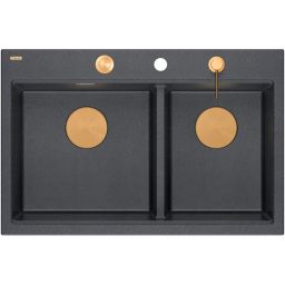 Quadron Marc 120 zlewozmywak GraniteQ 76x50 cm czarny HQC7650U8_PVDC1