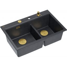Quadron Marc 120 zlewozmywak GraniteQ 76x50 cm czarny HQC7650U8_PVDG1