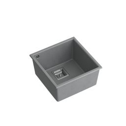 Quadron David 40 zlewozmywak 42x42 cm GraniteQ silver stone/stal HQD4242U5-BS