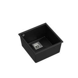 Quadron David 40 zlewozmywak 42x42 cm GraniteQ pure carbon/stal HQD4242U7-BS