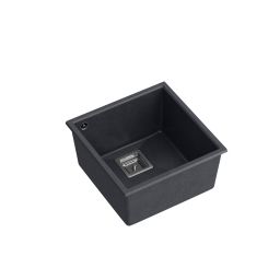 Quadron David 40 zlewozmywak 42x42 cm GraniteQ black diamond/stal HQD4242U8-BS