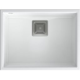 Quadron David 50 komora podwieszana 55x42 cm snow white/stal HQD5542U1-BS