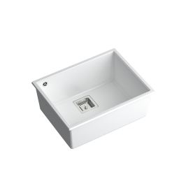 Quadron David 50 komora podwieszana 55x42 cm snow white/stal HQD5542U1-BS