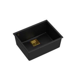 Quadron David 50 komora podwieszana 55x42 cm pure carbon/złoty HQD5542U7-G1