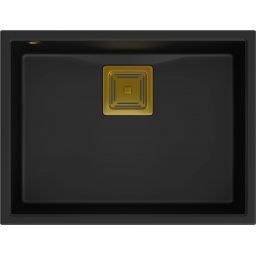 Quadron David 50 komora podwieszana 55x42 cm pure carbon/złoty HQD5542U7-G1