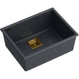 Quadron David 50 komora podwieszana 55x42 cm black diamond/złoty HQD5542U8-G1