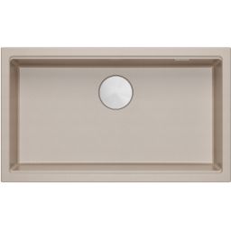 Quadron Logan 110 zlewozmywak GraniteQ 76x45 cm beż/elementy stalowe HQD7644U2_BS_U