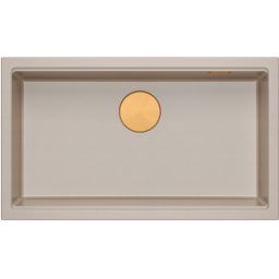 Quadron Logan 110 zlewozmywak GraniteQ 76x45 cm beż/elementy miedziane HQD7644U2_PVDC1_U