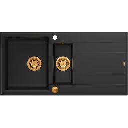 Quadron Evan 156XL zlewozmywak 100x50 cm GraniteQ pure carbon/miedziany HQE510050U7_PVDC1_P2O