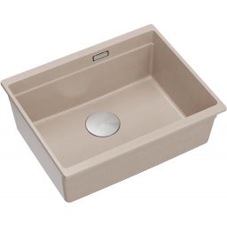 Quadron Logan 100 zlewozmywak GraniteQ 56x45 cm beżowy beż/elementy stalowe HQJ6045U2_BS_U