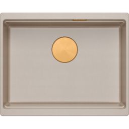 Quadron Logan 100 zlewozmywak GraniteQ 56x45 cm beż/elementy miedziane HQJ6045U2_PVDC1_U
