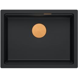 Quadron Logan 100 zlewozmywak 56x45 cm Graniteq czarny/miedziany HQJ6045U7_PVDC1_U