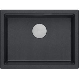Quadron Logan 100 zlewozmywak 59,5x45 cm Graniteq czarny/stalowy HQJ6045U8_BS_U