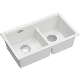 Quadron Logan 120 zlewozmywak granitowy 76x45 cm snow white HQL7645U1_BS_U