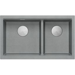 Quadron Logan 120 zlewozmywak GraniteQ 76x45 cm silver stone/elementy stalowe HQL7645U5_BS_U
