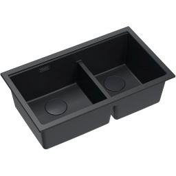 Quadron Logan 120 zlewozmywak GraniteQ 76x45 cm pure carbon HQL7645U7BLMU