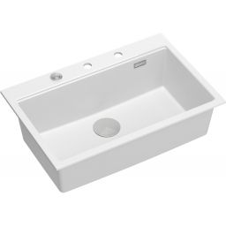 Quadron Marc 110 zlewozmywak 76x50 cm GraniteQ snow white/elementy stalowe HQM7650U1_BS