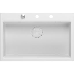 Quadron Marc 110 zlewozmywak 76x50 cm GraniteQ snow white/elementy stalowe HQM7650U1_BS