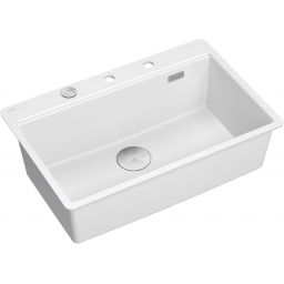 Quadron Marc 110 FM zlewozmywak 75x49 cm GraniteQ snow white/elementy stalowe HQM7650U1_FM_BS