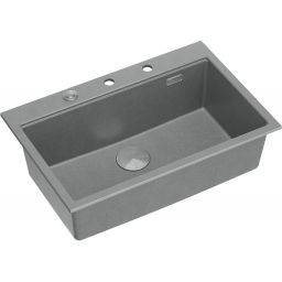 Quadron Marc 110 zlewozmywak 76x50 cm GraniteQ silver stone/elementy stalowe HQM7650U5_BS