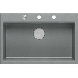 Quadron Marc 110 zlewozmywak 76x50 cm GraniteQ silver stone/elementy stalowe HQM7650U5_BS