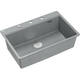 Quadron Marc 110 FM zlewozmywak 75x49 cm GraniteQ silver stone/elementy stalowe HQM7650U5_FM_BS