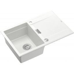 Quadron Owen 111 zlewozmywak 76x50 cm GraniteQ snow white/stal HQO7650U1_BS