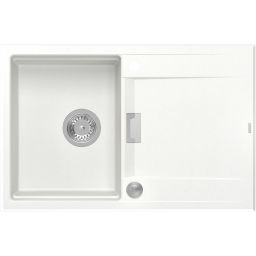 Quadron Owen 111 zlewozmywak 76x50 cm GraniteQ snow white/stal HQO7650U1_BS