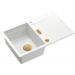 Quadron Owen 111 zlewozmywak 76x50 cm GraniteQ snow white/miedź HQO7650U1_PVDC1