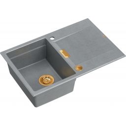 Quadron Owen 111 zlewozmywak 76x50 cm GraniteQ silver stone/miedź HQO7650U5_PVDC1