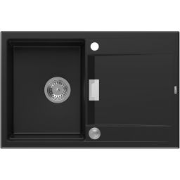 Quadron Owen 111 zlewozmywak 76x50 cm GraniteQ pure carbon/stal HQO7650U7_BS