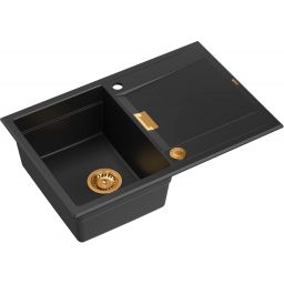 Quadron Owen 111 zlewozmywak 76x50 cm GraniteQ pure carbon/miedź HQO7650U7_PVDC1