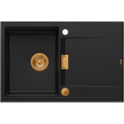 Quadron Owen 111 zlewozmywak 76x50 cm GraniteQ pure carbon/miedź HQO7650U7_PVDC1