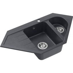 Quadron Rick 356 zlewozmywak 95,5x49 cm GraniteQ czarny HRQ9549CZK