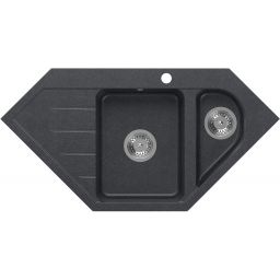 Quadron Rick 356 zlewozmywak 95,5x49 cm GraniteQ czarny HRQ9549CZK