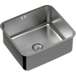 Quadron Nicolas zlewozmywak stalowy z syfonem 44x39 cm stal KS1U4035BS_DBS