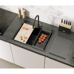 Quadron Luke zlewozmywak z akcesoriami 58x45 cm ZH5845PVDBLM