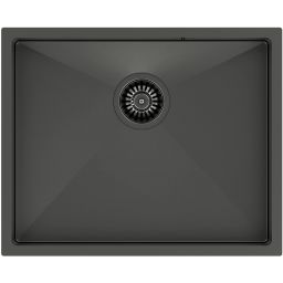 Quadron Anthony 60 zlewozmywak stalowy 50x40 cm podwieszany graphite metal MF5444PVDBST1