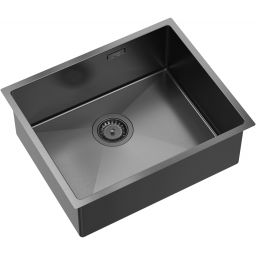 Quadron Anthony 60 zlewozmywak stalowy 50x40 cm podwieszany graphite metal MF5444PVDBST1