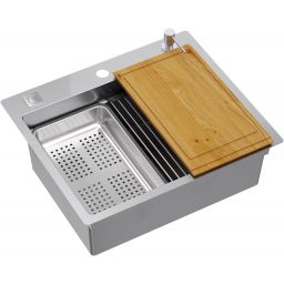 Quadron Burt 100 zlewozmywak z akcesoriami 58x48,5 cm stal MF5850BS