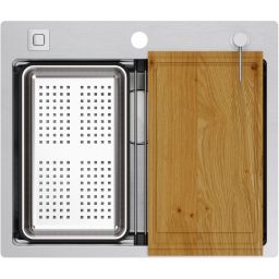 Quadron Burt 100 zlewozmywak z akcesoriami 58x48,5 cm stal MF5850BS