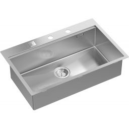 Quadron Burt zlewozmywak stalowy z syfonem 76x49 cm stal MF76050BS